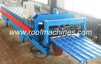 Glazed roof sheet forming machine